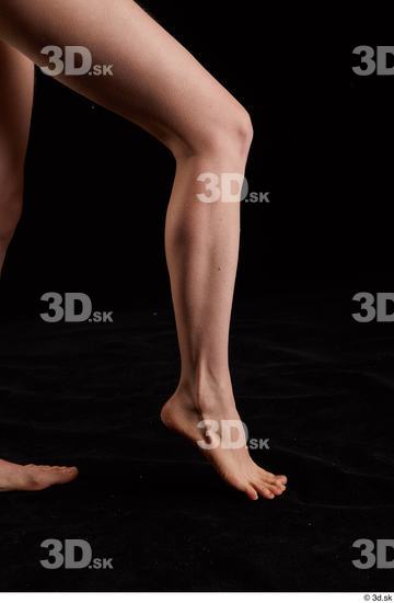 Calf Woman White Nude Slim Studio photo references