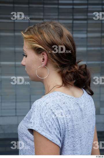 Head Woman White Casual Slim Street photo references