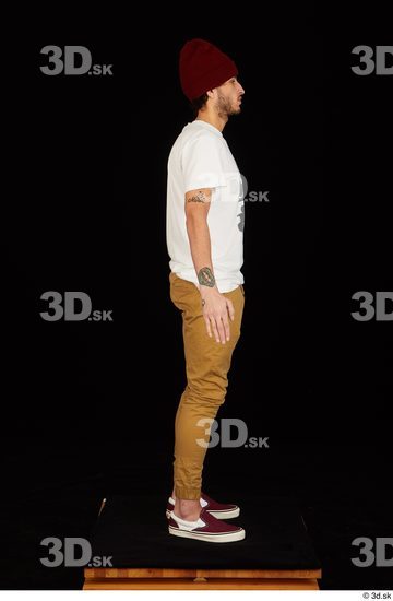 Whole Body Man Caps & Hats Shirt Trousers Slim Standing Studio photo references