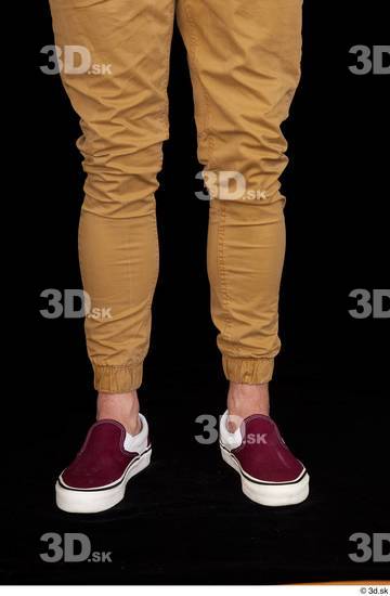 Calf Man Trousers Slim Studio photo references