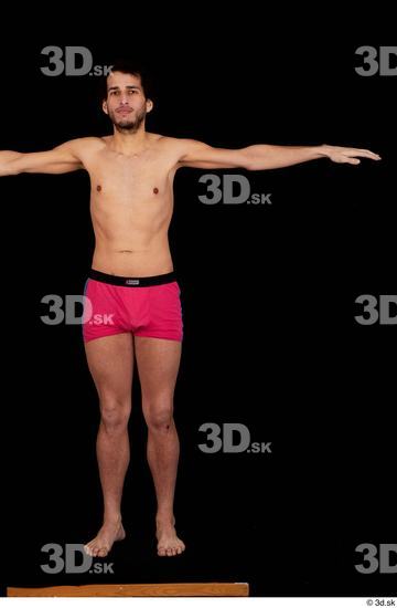 Whole Body Man Underwear Slim Standing Studio photo references