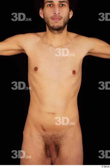 Chest Upper Body Man Nude Slim Studio photo references
