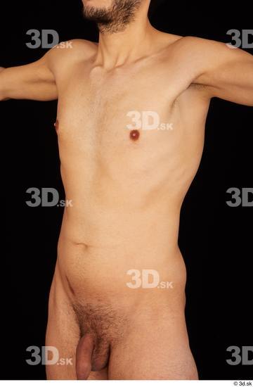 Chest Upper Body Man Nude Slim Studio photo references