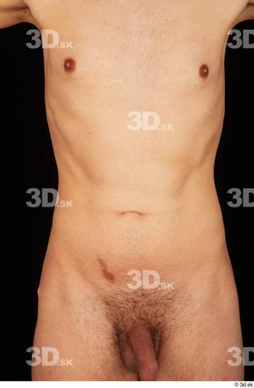 Chest Belly Man Nude Slim Studio photo references