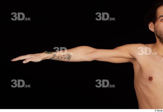 Arm Man Tattoo Nude Slim Studio photo references