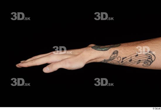 Hand Man Tattoo Nude Slim Studio photo references