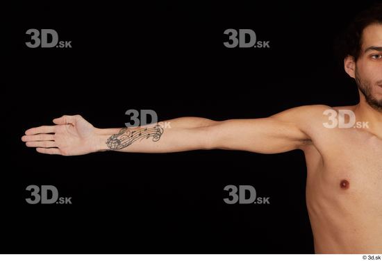 Arm Man Tattoo Nude Slim Studio photo references
