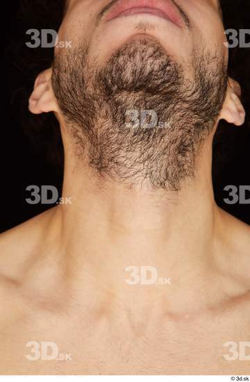 Neck Man Slim Bearded Studio photo references