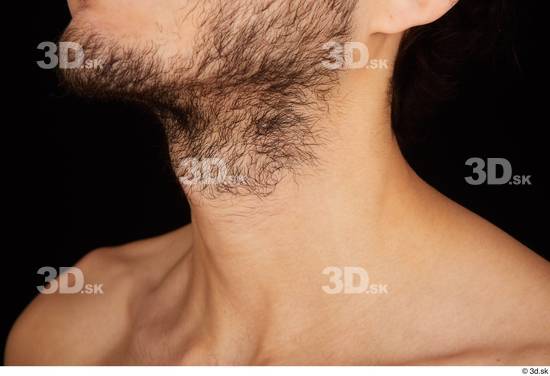 Neck Man Slim Bearded Studio photo references