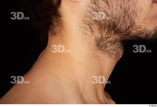 Neck Man Slim Bearded Studio photo references