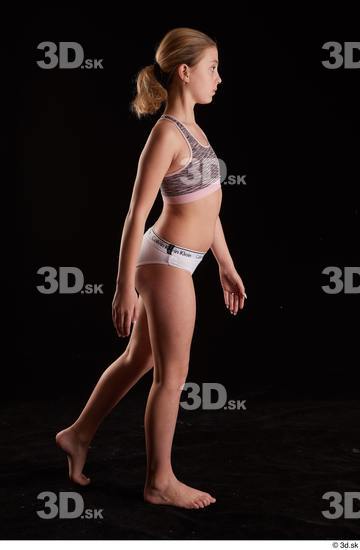 Woman White Slim Female Studio Poses