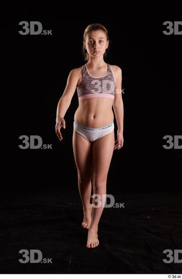 Woman White Slim Female Studio Poses