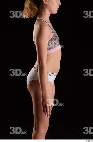 Woman White Slim Female Studio Poses