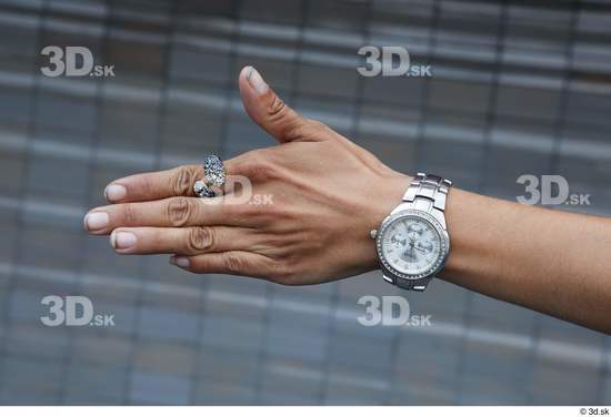 Hand Woman White Casual Slim Watch Street photo references
