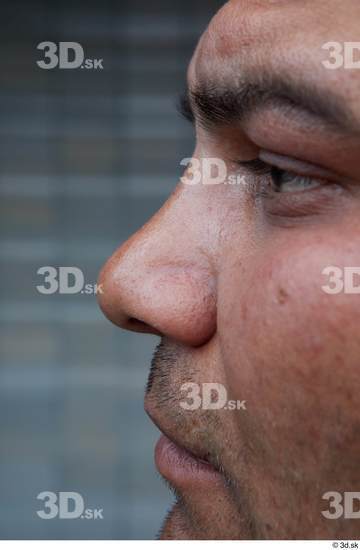 Nose Man White Casual Overweight Street photo references