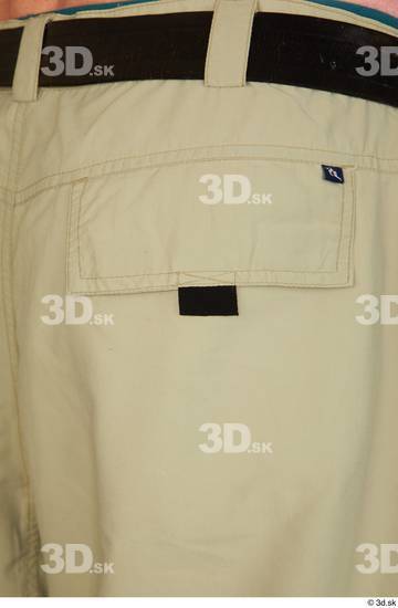 Man White Casual Belt Trousers Average Studio photo references