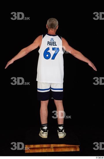Whole Body Man White Sports Shorts Average Standing Top Studio photo references