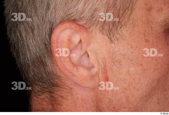 Ear Man White Average Studio photo references