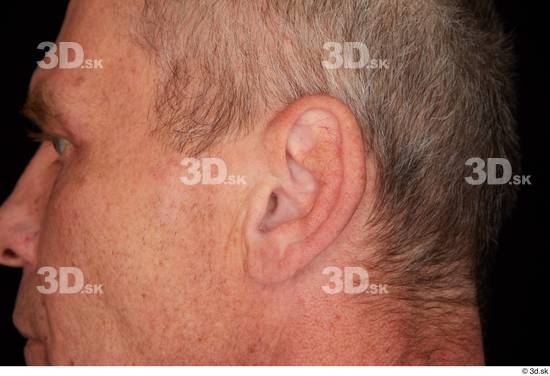 Ear Man White Average Studio photo references