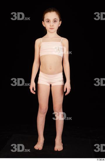 Whole Body Woman Underwear Slim Standing Studio photo references