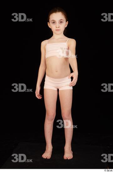 Whole Body Woman Underwear Slim Standing Studio photo references