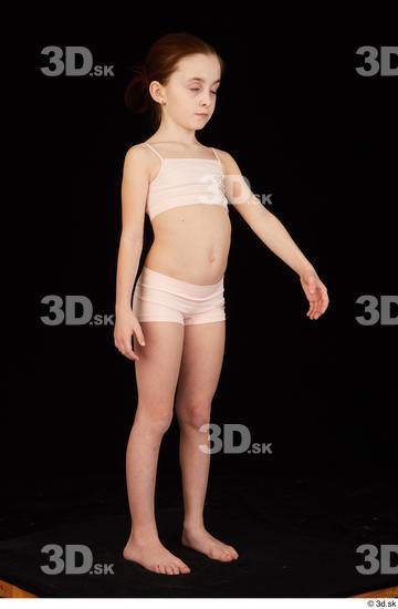 Whole Body Woman Underwear Slim Standing Studio photo references