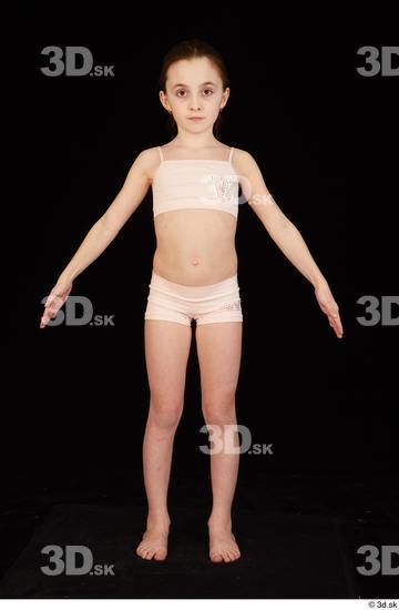 Whole Body Woman Underwear Slim Standing Studio photo references