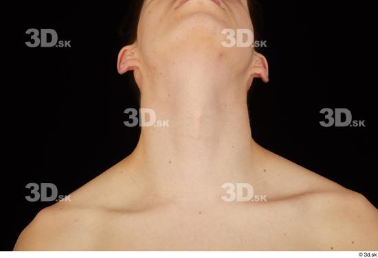 Neck Man White Nude Slim Studio photo references