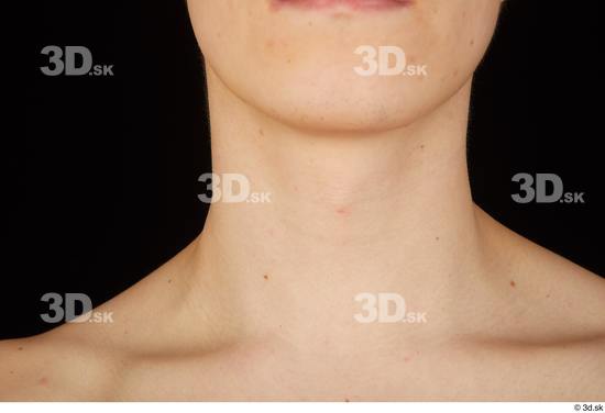 Neck Man White Nude Slim Studio photo references