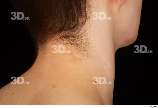 Neck Man White Nude Slim Studio photo references