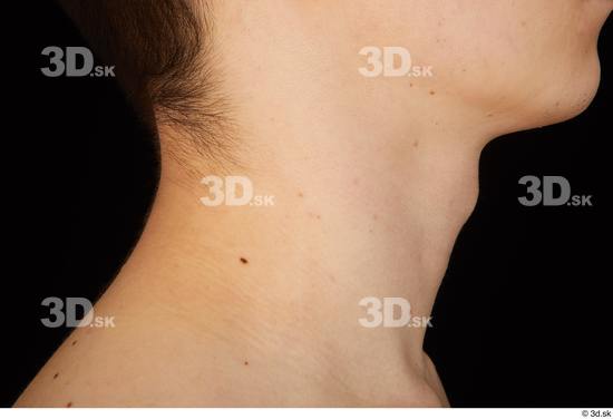 Neck Man White Nude Slim Studio photo references