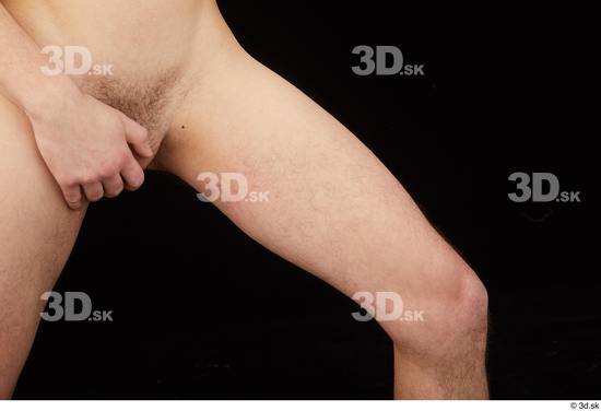 Thigh Man White Nude Slim Studio photo references