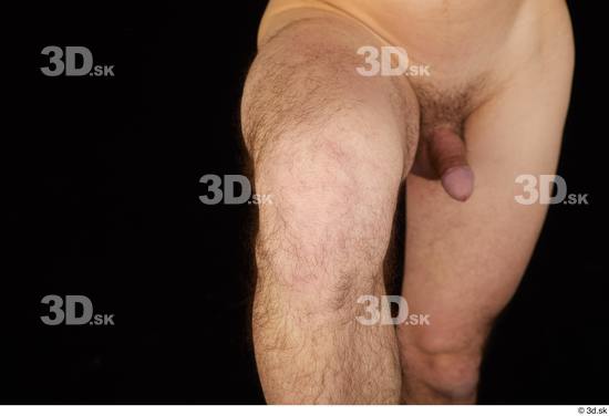 Knee Man White Nude Slim Studio photo references