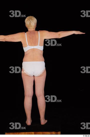 Whole Body Woman White Underwear Bra Chubby Standing Panties Studio photo references