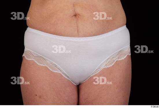 Hips Woman White Underwear Chubby Panties Studio photo references