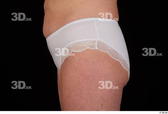 Hips Woman White Underwear Chubby Panties Studio photo references