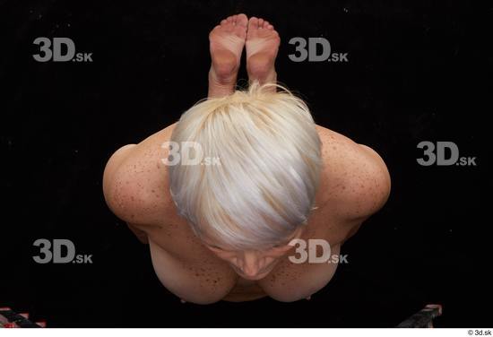 Whole Body Woman White Nude Chubby Kneeling Top Studio photo references