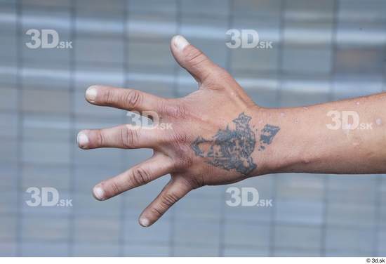 Hand Man White Tattoo Casual Slim Street photo references
