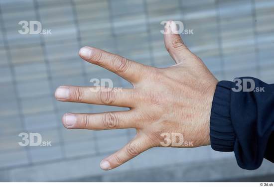 Hand Man White Sports Chubby Street photo references