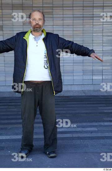 Whole Body Man T poses White Casual Average Standing Bearded Street photo references