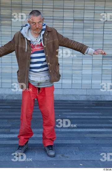 Whole Body Man T poses White Casual Average Standing Street photo references