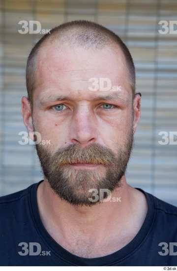 Face Head Man White Casual Slim Bearded Street photo references