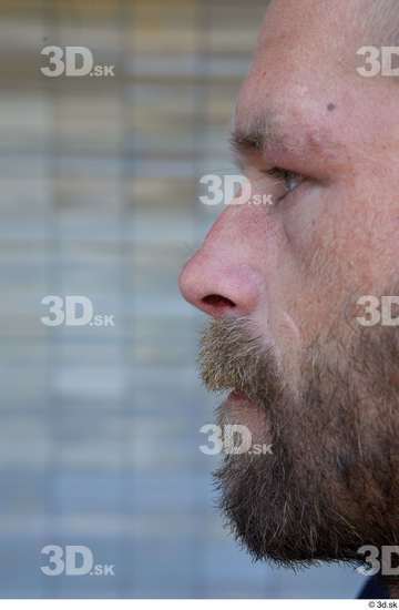 Nose Man White Casual Slim Bearded Street photo references