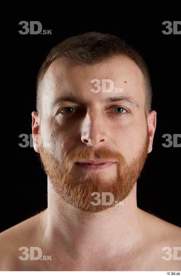 Head Man White Average Bearded Studio photo references