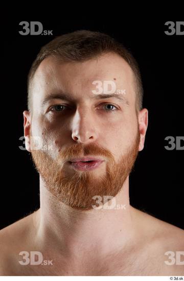 Head Man White Average Bearded Studio photo references