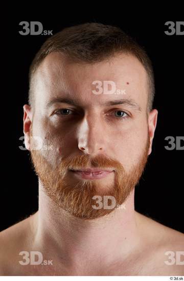 Head Man White Average Bearded Studio photo references