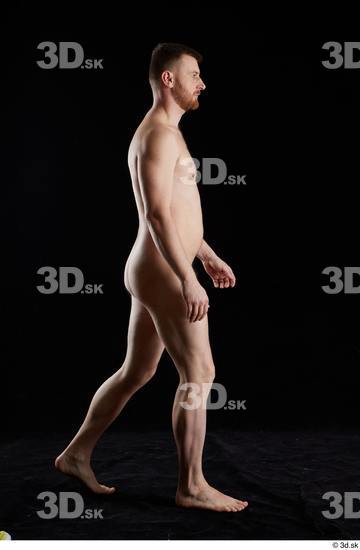 Whole Body Man White Nude Average Walking Studio photo references