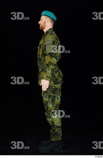 Whole Body Man White Army Shoes Belt Trousers Jacket Average Standing Studio photo references