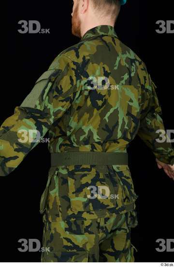 Upper Body Man White Army Belt Jacket Average Studio photo references