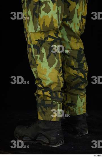 Calf Man White Army Shoes Trousers Average Studio photo references